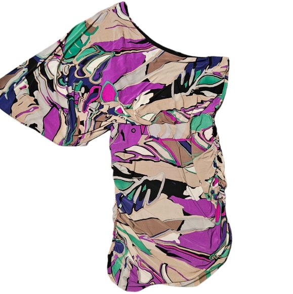 Nine West Women's One Shoulder Dress Size 12P - Picture 6 of 8